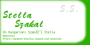stella szakal business card